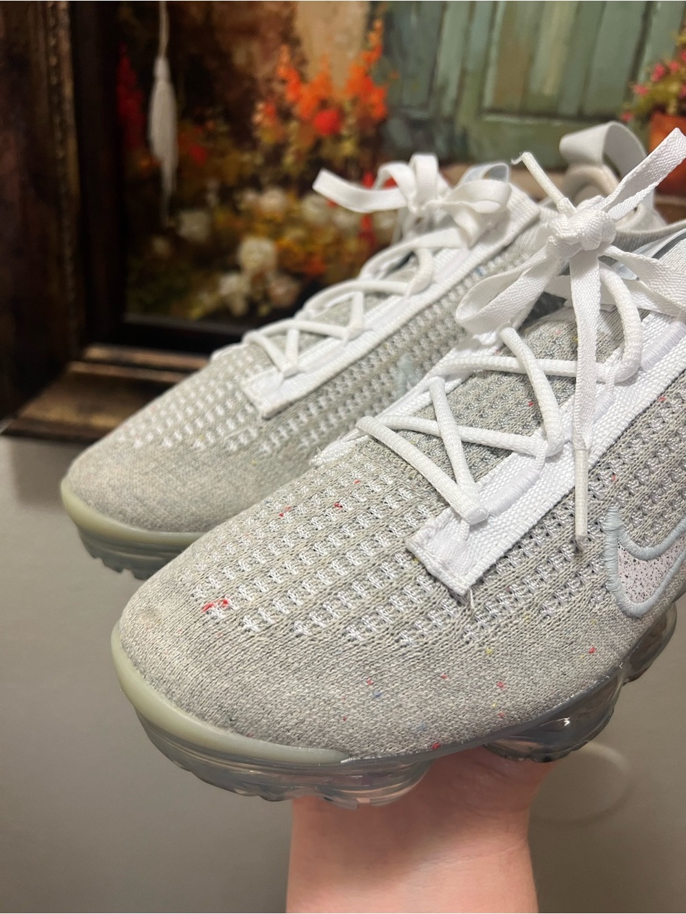 Nike Air VaporMax 2021 FK White Pure Platinum sneakers - Picture 13 of 16
